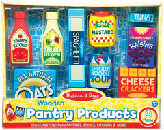 new Melissa & Doug Wooden Pantry Products Play Food Set (9 pcs) - Pretend Play... MELISSA & DOUG - KOEEK