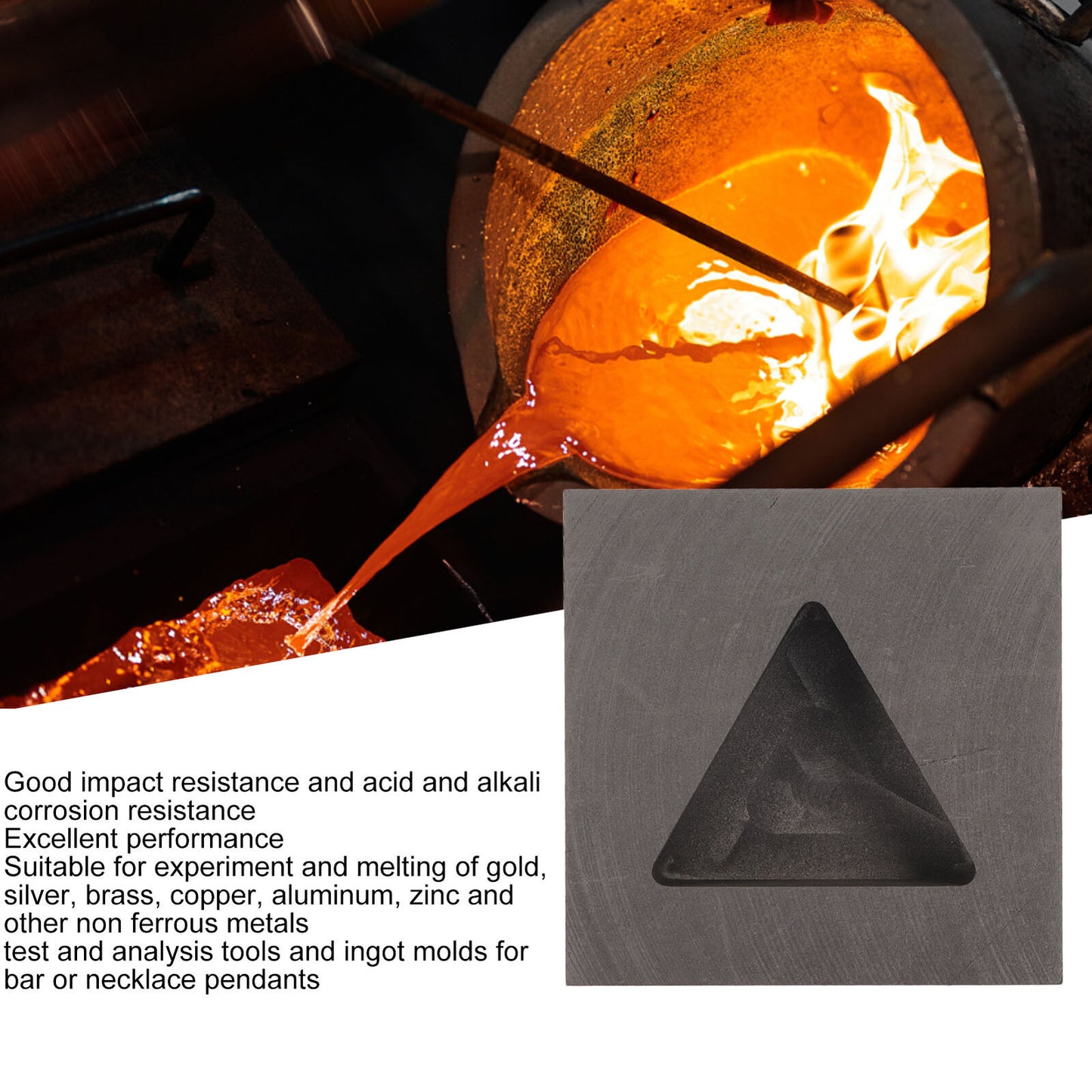 new Triangular Graphite Ingot Mold Thermal Stability Multifunctional Graphite BT0 koeek - KOEEK