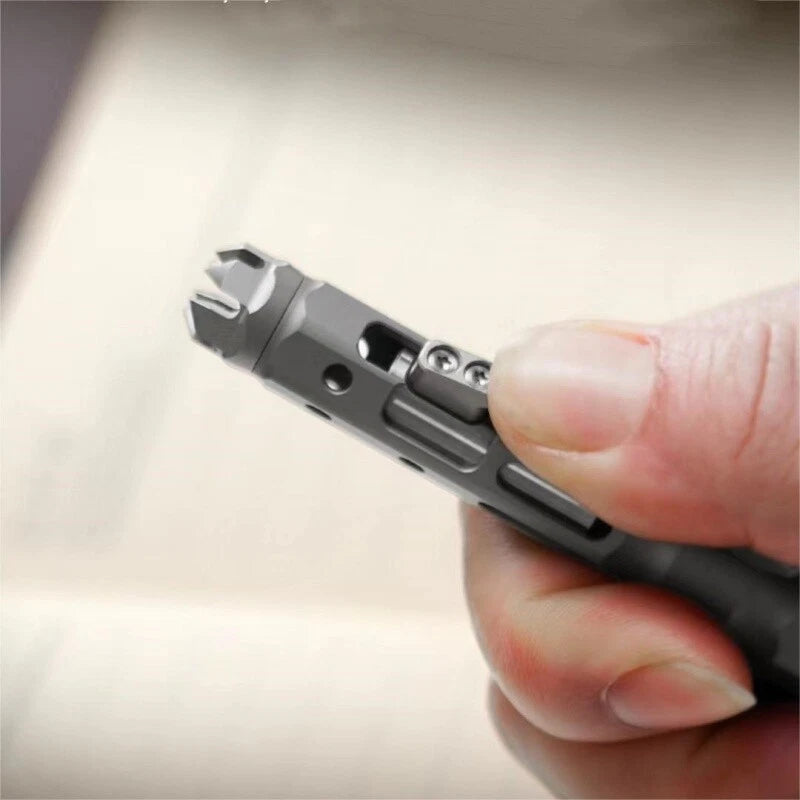 Titanium Ballpoint Pen Bolt Action Signing Writing Pen Business Office EDC Gift 07FC0E-D4 - KOEEK