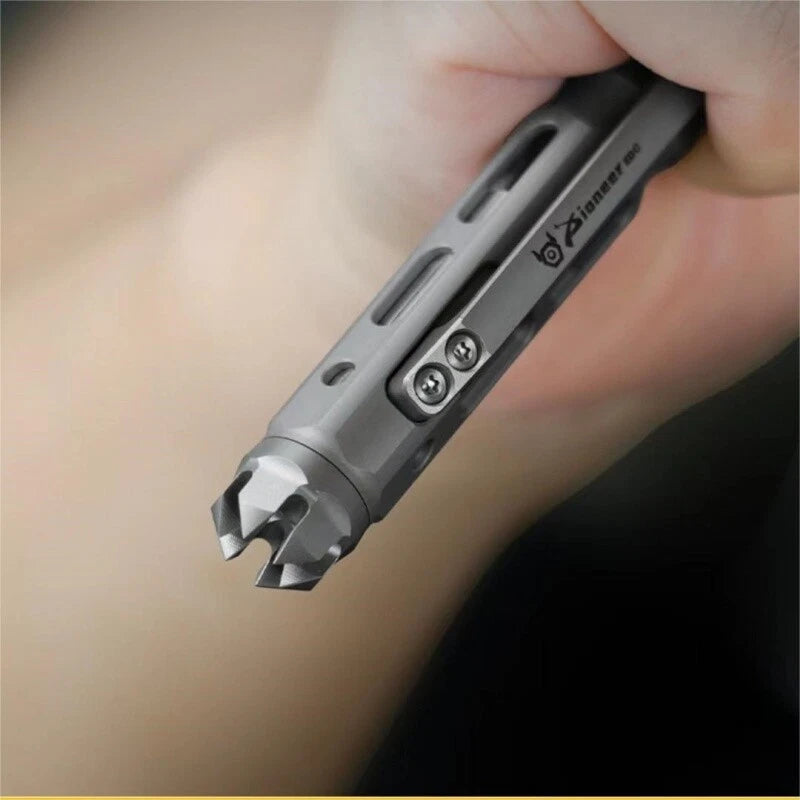 Titanium Ballpoint Pen Bolt Action Signing Writing Pen Business Office EDC Gift 07FC0E-D4 - KOEEK