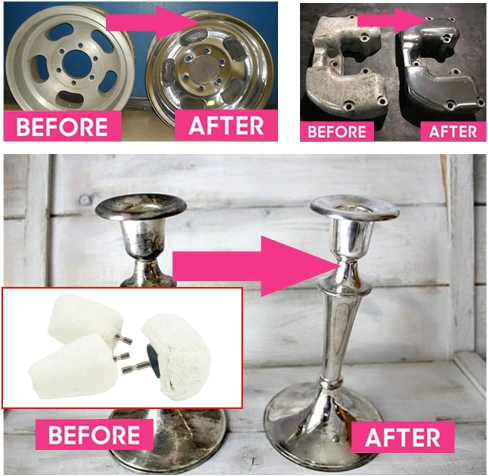 new Aluminum Polishing Wheel for Drill Chrome Rim Manifold Kit 3" x...