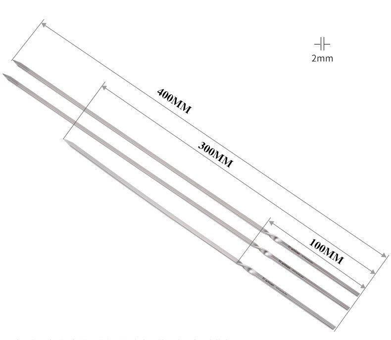 5pcs Barbecue Skewer titanium Flat Grilling Skewers BBQ Needle Stick Barbecue 07FC0E-D4 - KOEEK