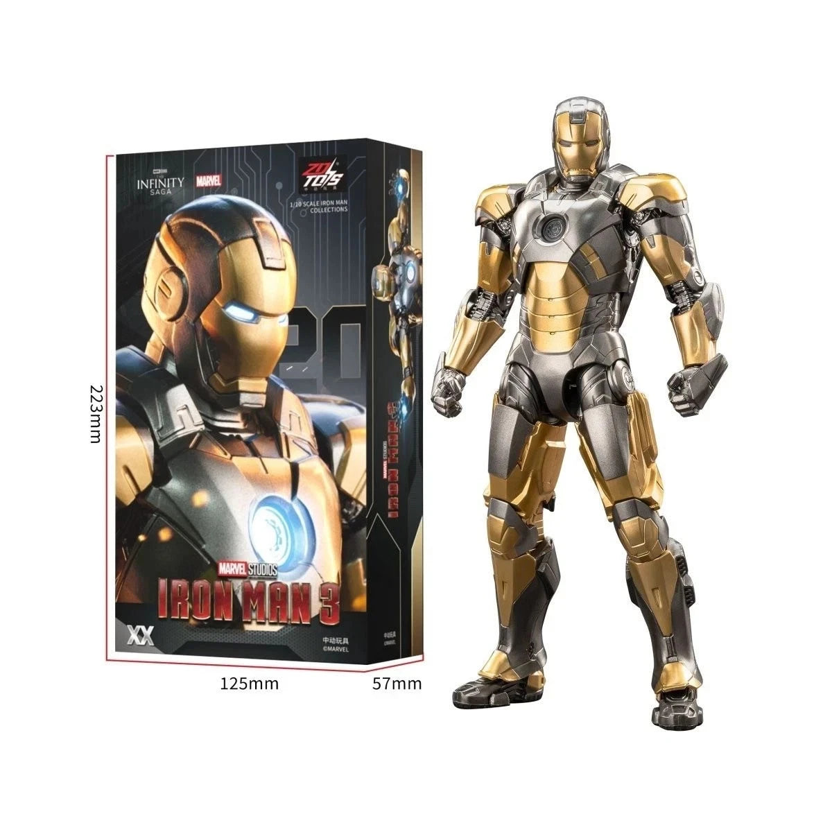 ZD Toys Marvel Iron Man Mark 20 MK20 1/10 Scale 7" Action Figure Model Collector MARVEL - KOEEK
