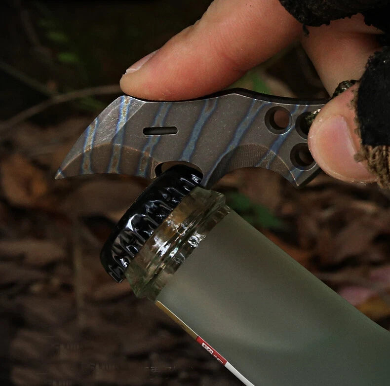 Solid Titanium Alloy Outdoor Multi Tool Pry Bar Crowbar Opener Unboxing EDC 07FC0E-D4 - KOEEK