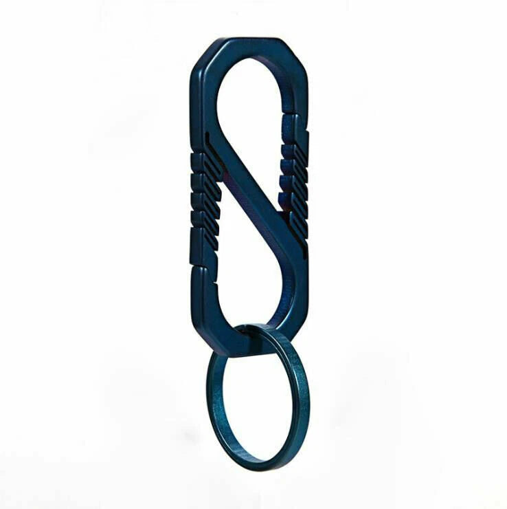 EDC Titanium TC4 Key Chain Carabiner Key Ring Hang Buckle Outdoor Travel Tool 07FC0E-D4 - KOEEK