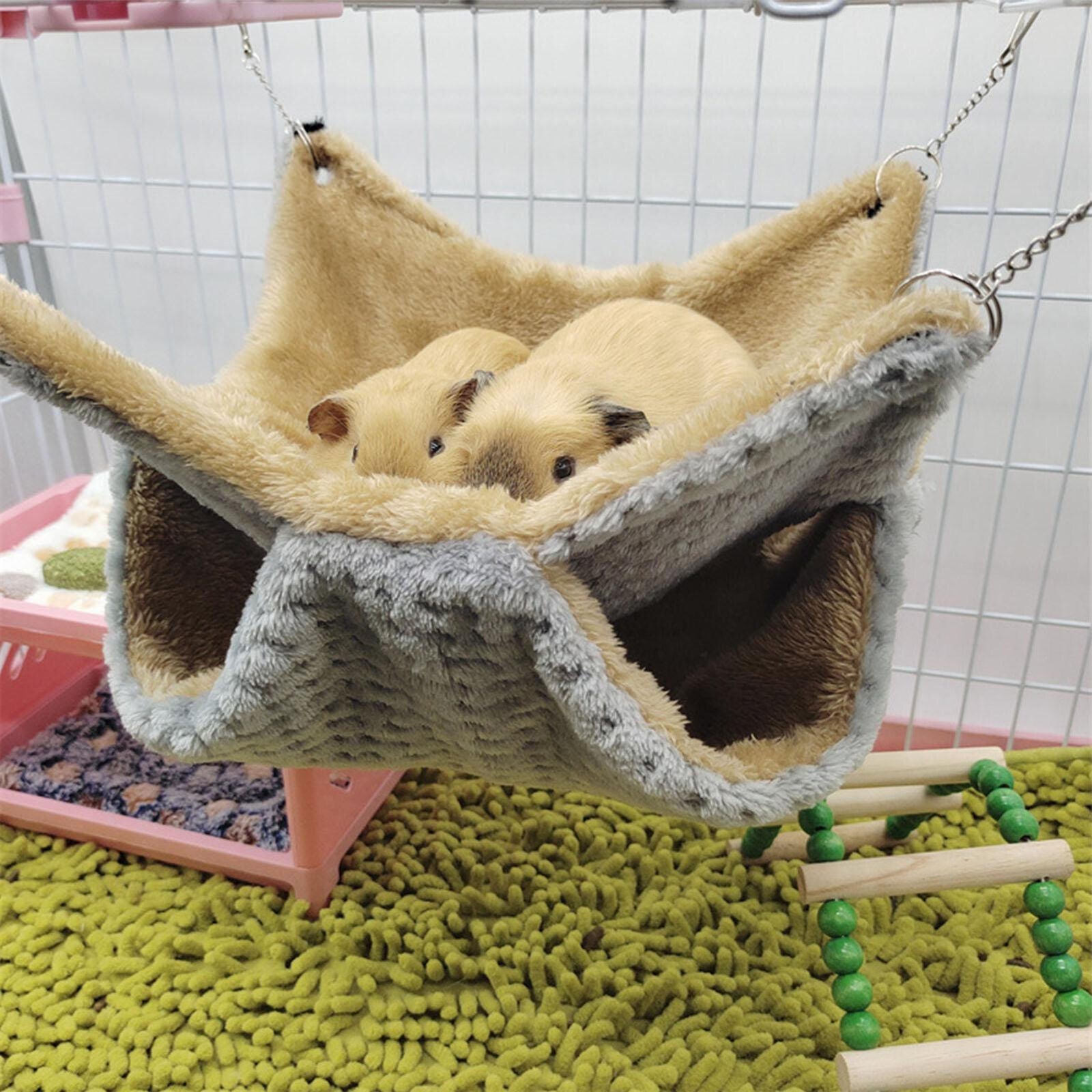 new 1* Ferret Rat Squirrel Pet Bird Hamster Hammock Hanging Cage Nest Bed House Toys koeek - KOEEK