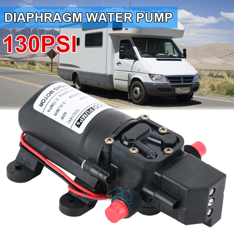 ny 12V 130PSI Vandpumpe Trykmembran Selvansugende Pumpe til RV Boat Caravan