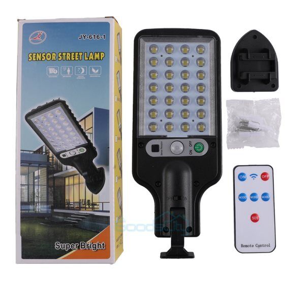 ny 1200000lm LED Solar Flood Light Security Bevægelsessensor Udendørs Yard Street Wall