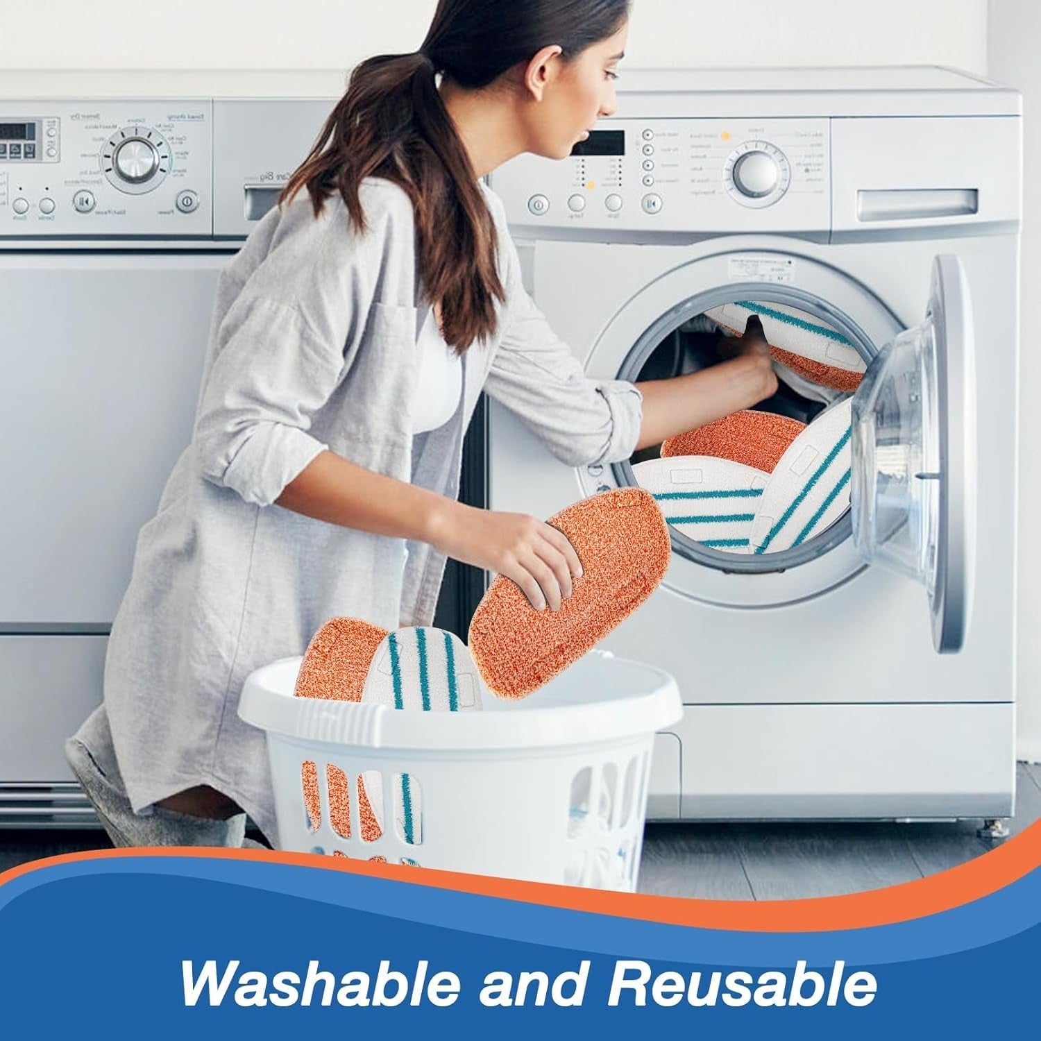 new 8 Pack Steam Mop Replacement Pads Compatible with PurSteam 4+4 07FC0E-D4 - KOEEK