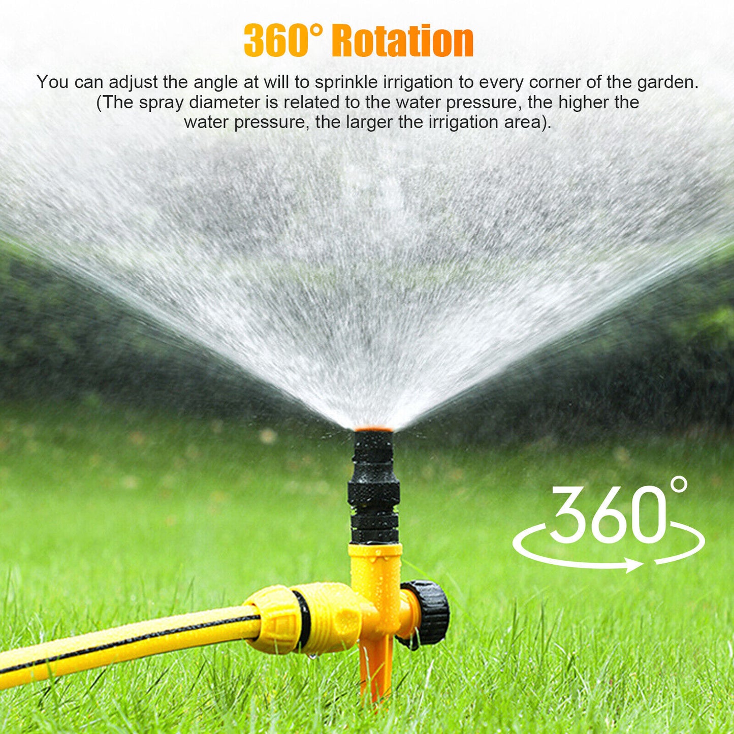 1-4x 360° Garden Lawn Automatic Sprinkler System