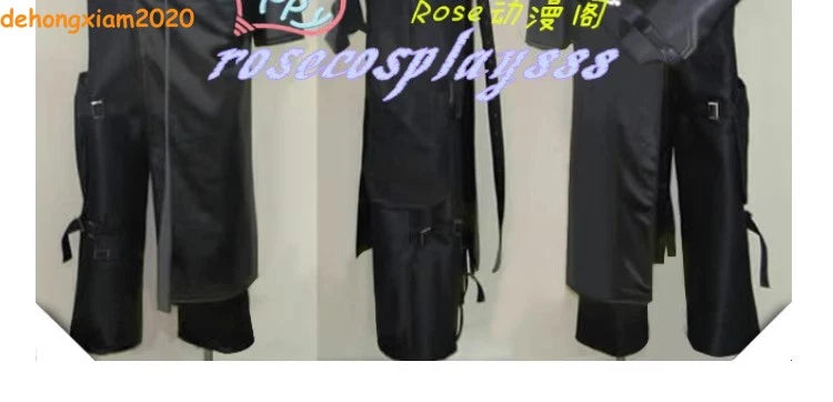 Anime FF7 Cloud Strife Costume Cosplay Halloween Tops Pants Props 07FC0E-D4 - KOEEK