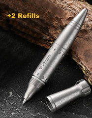 Mini Titanium Alloy Ballpoint Pen Signature Writing Pen Outdoor Keychain Pen EDC 07FC0E-D4 - KOEEK