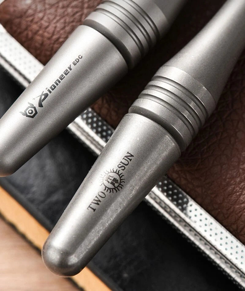 Mini Titanium Alloy Ballpoint Pen Signature Writing Pen Business Office EDC Gift 07FC0E-D4 - KOEEK
