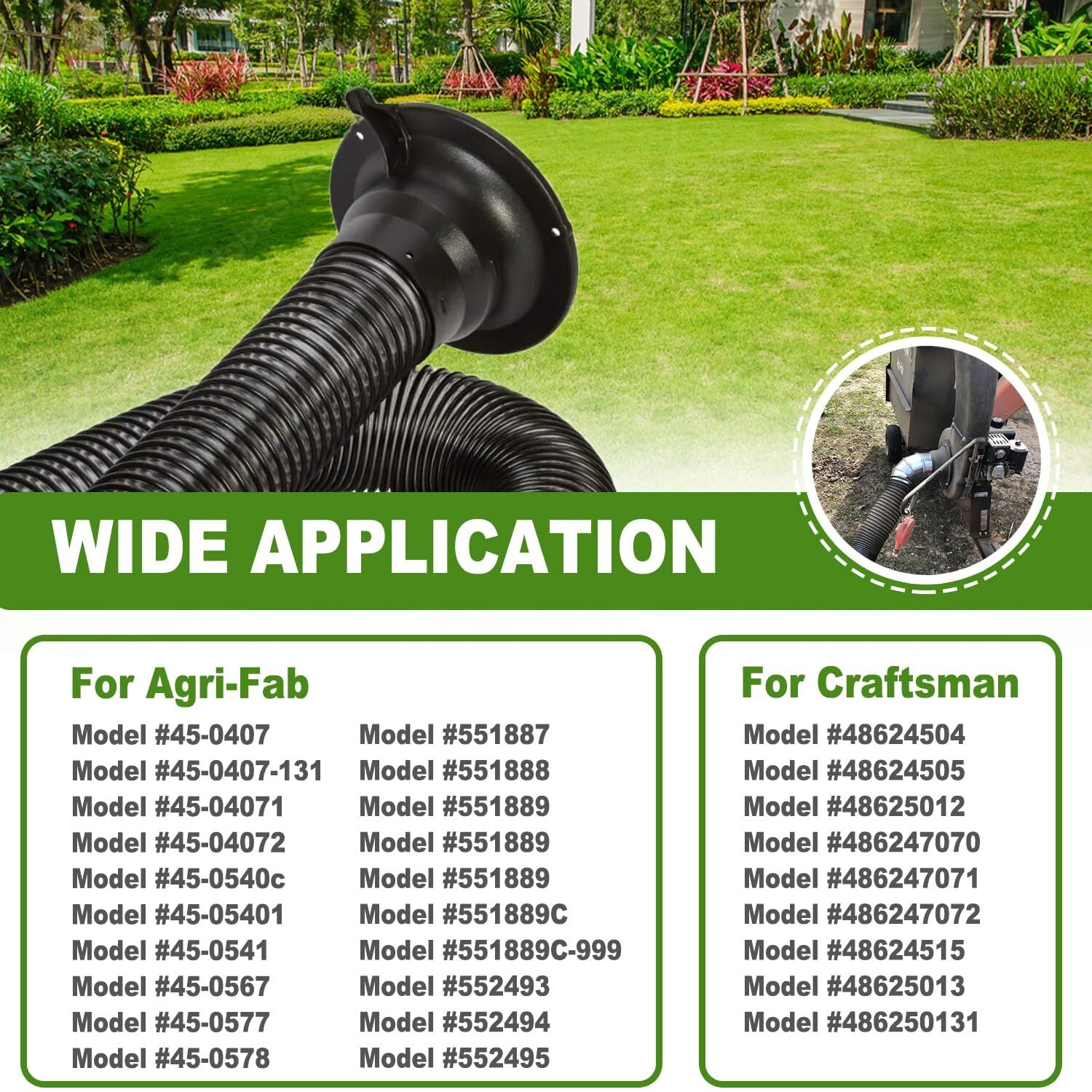 new 43791 Hose Adapter Leaf Lawn Vacuum Parts, Fits for Agri-Fab &... 07FC0E-D4 - KOEEK