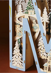 Anthropologie Wonderland Scene Monogram Light-Up Holiday Decoration Letter M ANTHROPOLOGIE - KOEEK