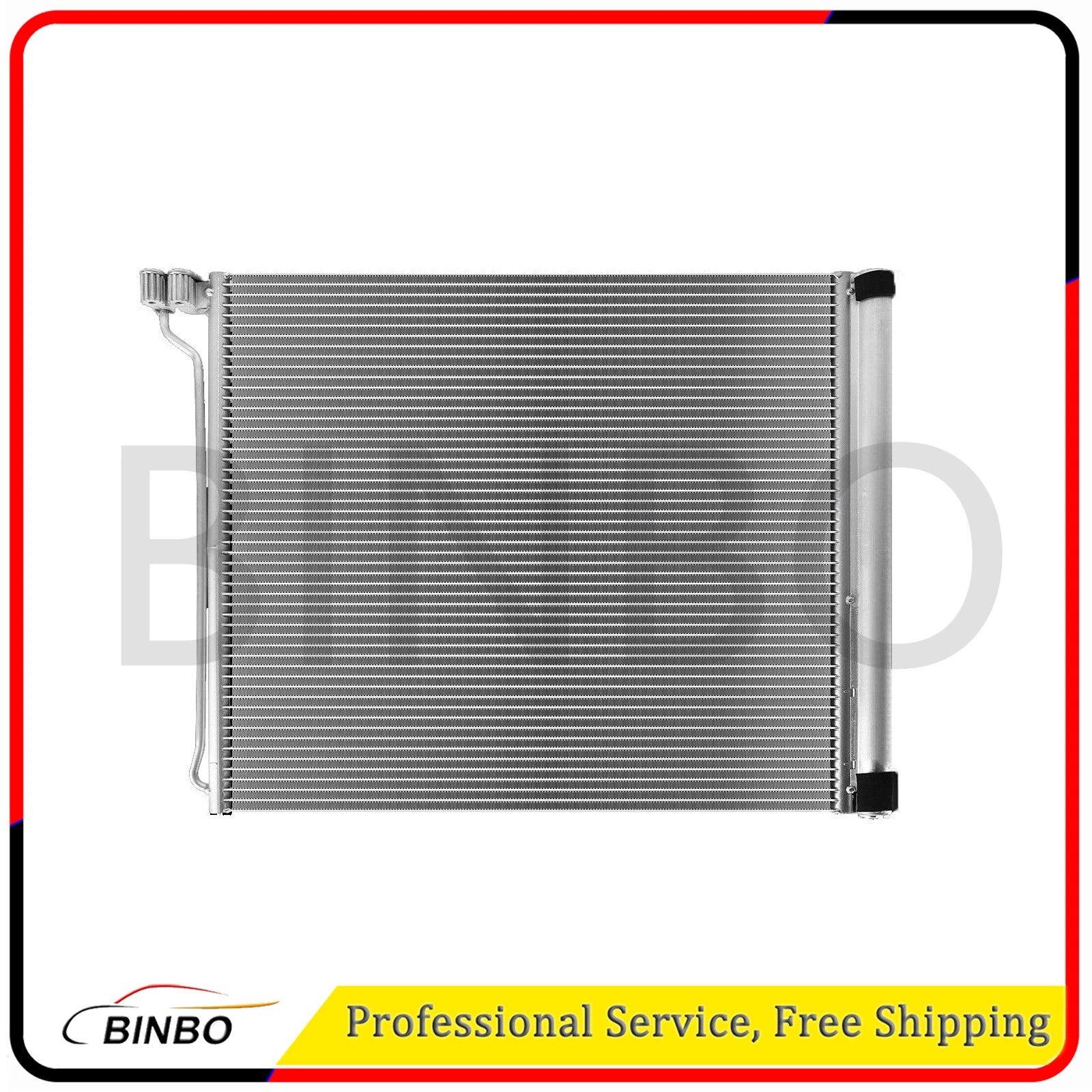 AC Condenser w/ Receiver Drier for BMW X5 2010-2018 X6 2008 09-19 V8 4.4L 07FC0E-D4 - KOEEK