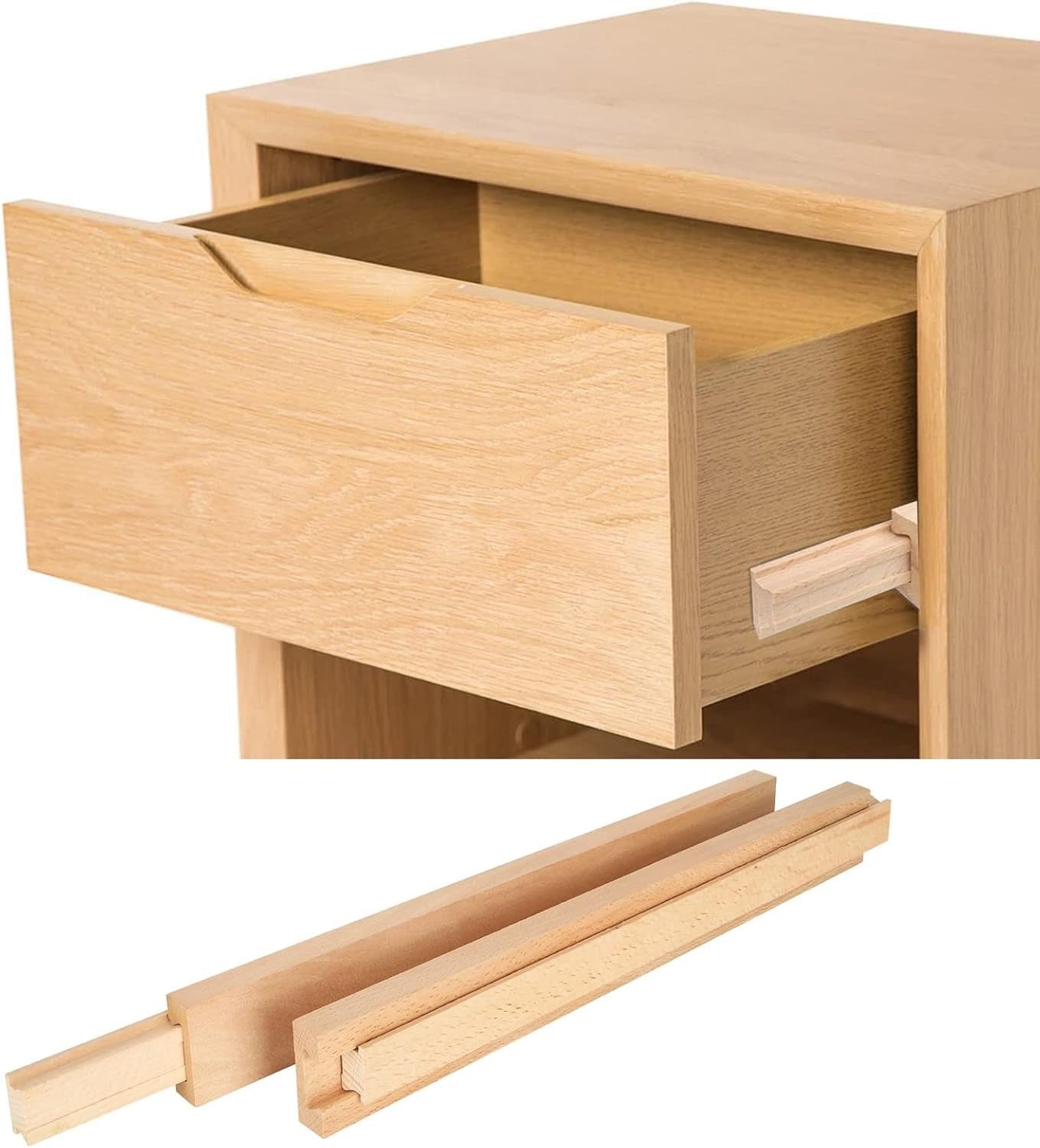 new DAJAVE 6PCS 16 Inch Wood Drawer Slides, Wooden Slide 16 Inch, DAJAVE - KOEEK