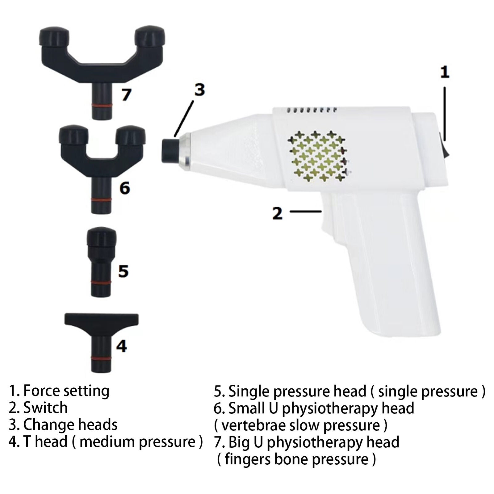 new Electric Chiropractic Adjustment Strength Spine Massager (EU Plug ) HGF koeek - KOEEK