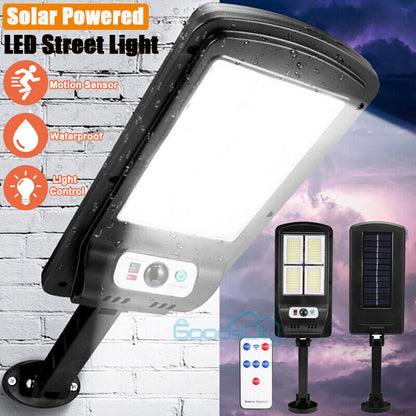 new Commercial Solar Street FloodLight LED Light Outdoor Area Dusk To Dawn Wall Lamp