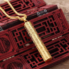 Taoist Amulet Pendant Necklace Hollow Adjustable Peace Charm Jewelry 07FC0E-D4 - KOEEK
