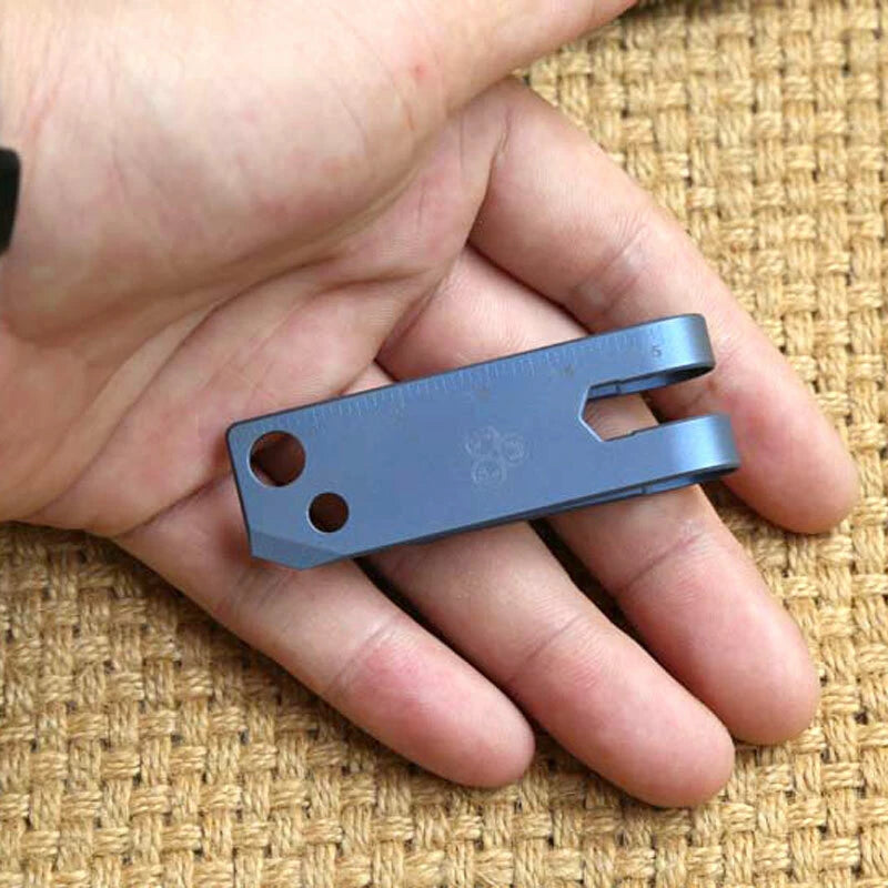 Hot MG Titanium TC4 Multi EDC Money Card Holder Keychain Screwdriver WrenchRuler MG - KOEEK