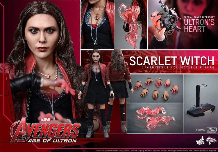 In Stock！HotToys 1/6 MMS301 Avengers 2 Age of Ultron Scarlet Witch Figure Toy 07FC0E-D4 - KOEEK