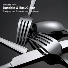 45-piece silverware set (serves 8), rust-resistant, dishwasher safe 07FC0E-D4 - KOEEK