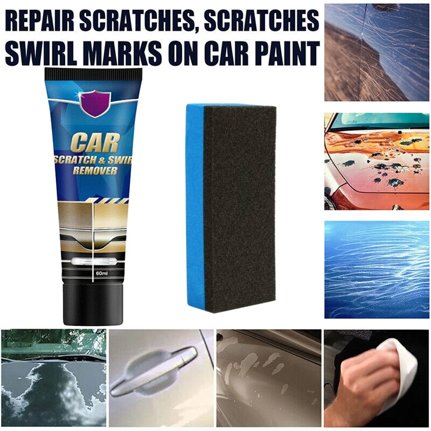1 Set Car Scratch Repair Polishing Wax Body Compound Paste Polish Paint Remover
