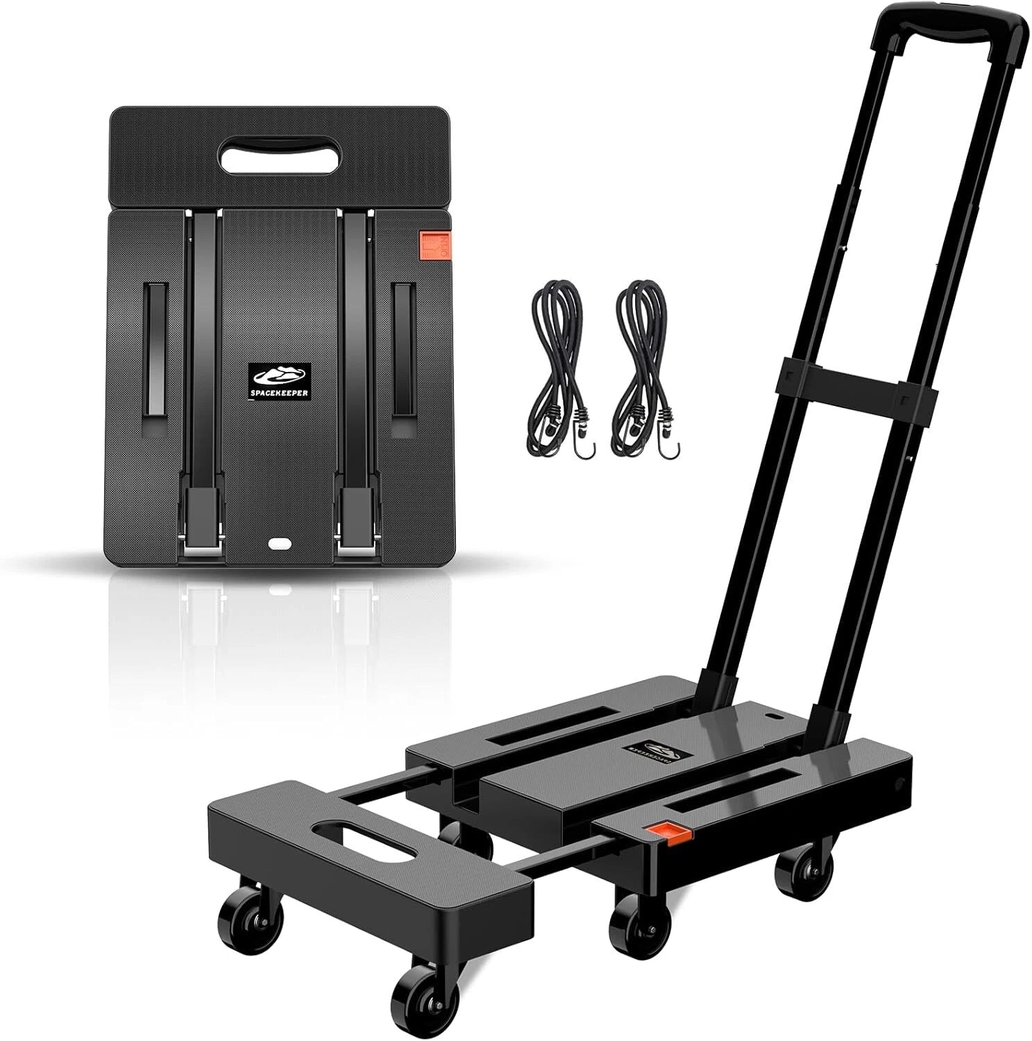 Folding Trolley, 500 lb. Heavy Duty Luggage Cart, Multi-Purpose Platform Cart 07FC0E-D4 - KOEEK