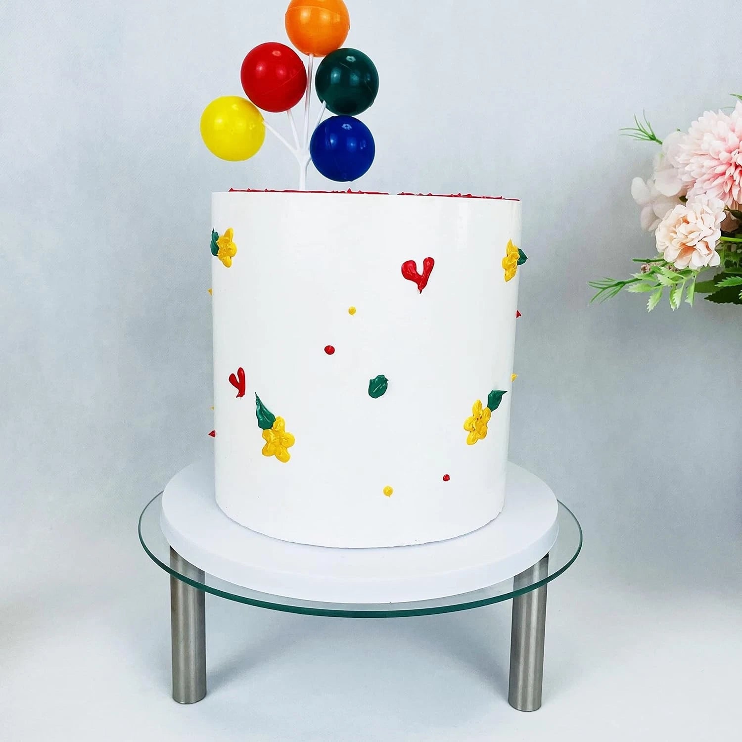 3Pcs Round Tempered Glass Cake Stands Set 8''10''13''Cupcake Display Stand Plate 07FC0E-D4 - KOEEK