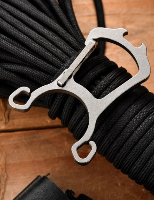 Hot EDC Titanium Alloy Multi Tools Keychain Bottle Opener with Key Ring for Gift 07FC0E-D4 - KOEEK