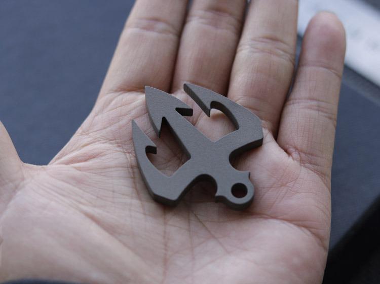 TC4 Titanium Alloy Necklace Pendant Knife Lanyard Bead EDC Charm DIY Men Women 07FC0E-D4 - KOEEK