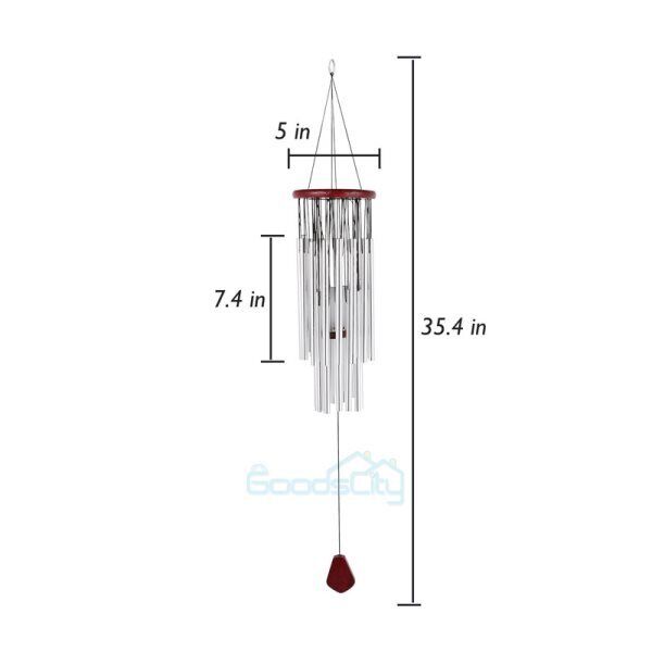 ny 35in Wind Chimes Udendørs Stor Deep Tone Windchime Justerbar Tunet Have Decor