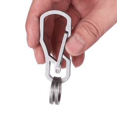 Titanium Alloy Mechanics Key Carabiner Hanging Waist Keychain Outdoor EDC Buckle 07FC0E-D4 - KOEEK