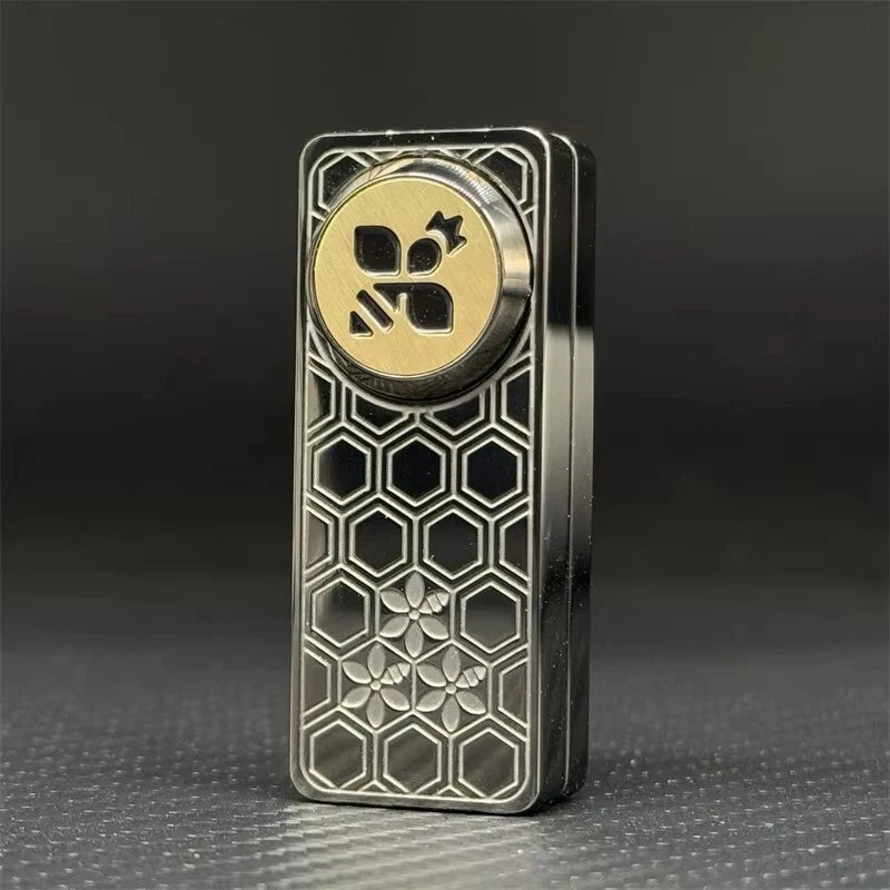 Hot Bee with Crown EDC Fidget Slider Stainless Steel Mechanical Push Fidget Toys 07FC0E-D4 - KOEEK
