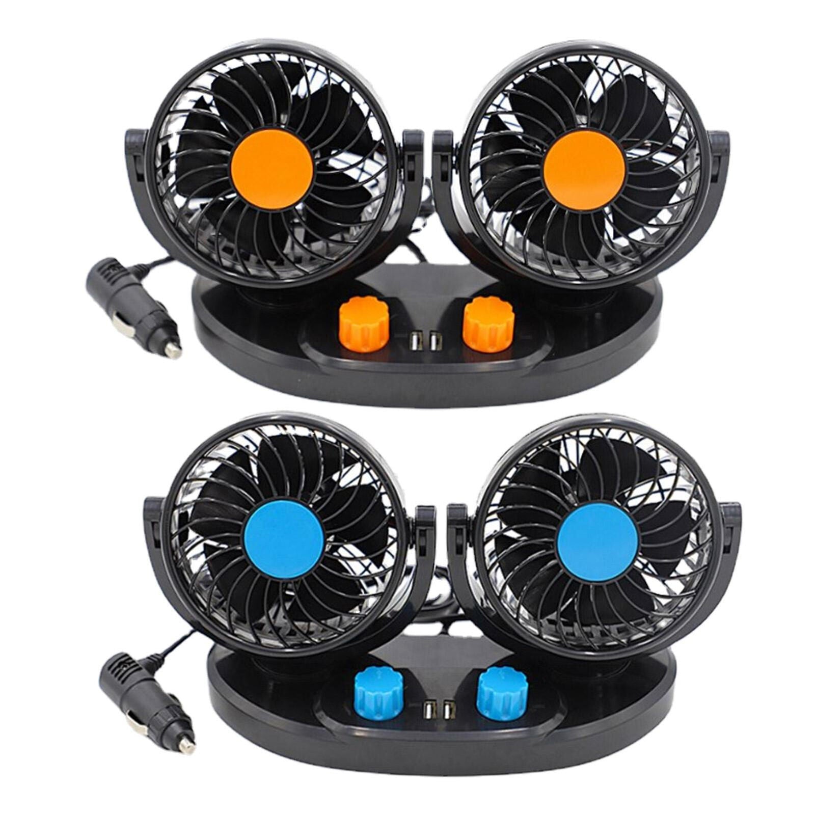 new Car Cooling Fan Auto Cooling Fan 2 Speed Strong Wind 360 Degree Rotatable koeek - KOEEK