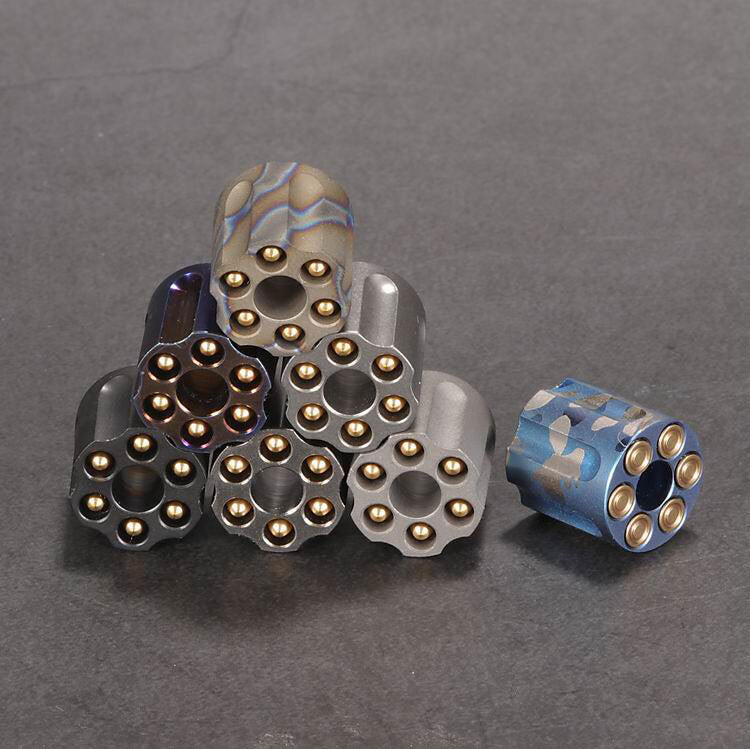 EDC Titanium Alloy Pendant Shaped Lanyard Knife Bead Paracord Pendant Detachable 07FC0E-D4 - KOEEK