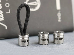 Titanium Piston Skull Knife Bead Key Parachute Cord DIY Pendant Lanyard EDC 07FC0E-D4 - KOEEK