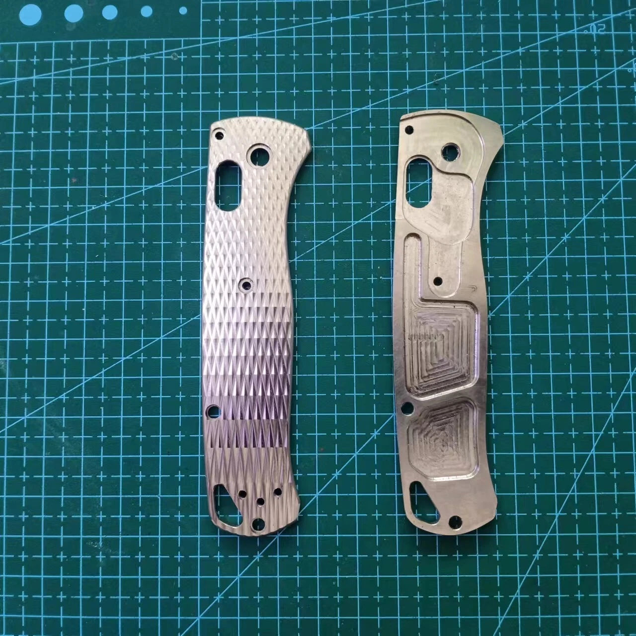 Hot 1Pair Custom MadeTitanium Alloy Handle Scales for Benchmade Bugout 535 Knive 07FC0E-D4 - KOEEK