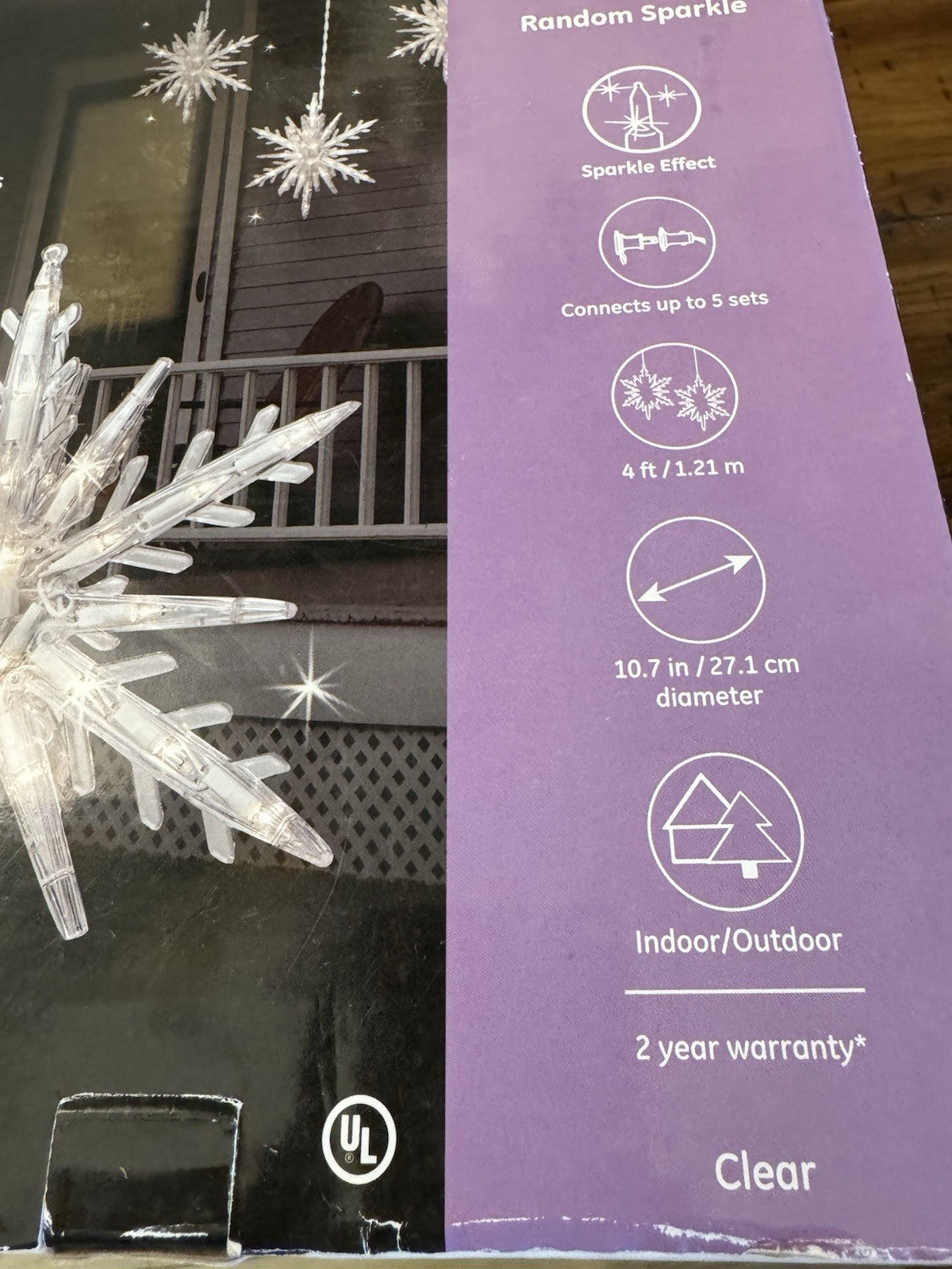 3 CT GE Christmas 3D Hanging Star 108  Light Decoration 14” Indoor Outdoor GE - KOEEK