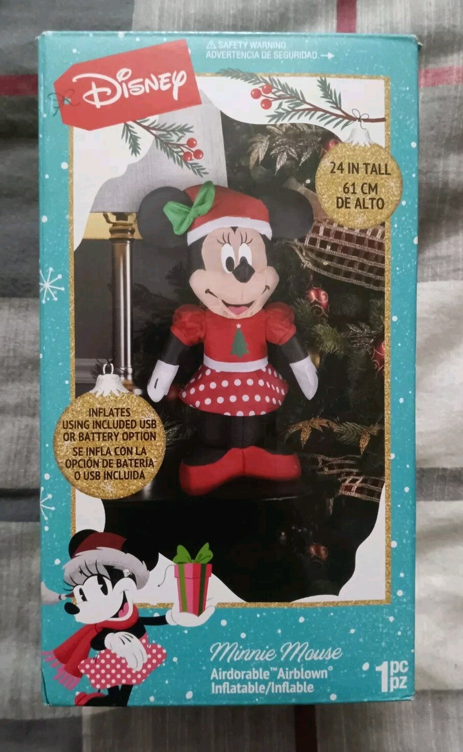 2pk Disney Mickey & Minnie Mouse Inflatable Gemmy Christmas Decor 23.6in LED GEMMY - KOEEK