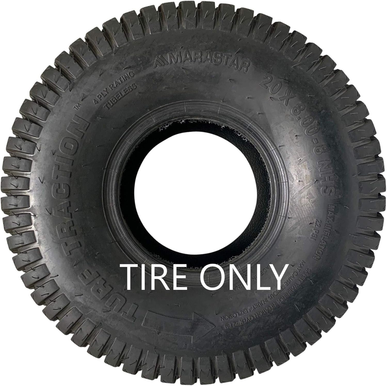 new Marastar 20808-TO Tubeless Pneumatic 20x8.00-8 Tire Only, MARASTAR - KOEEK