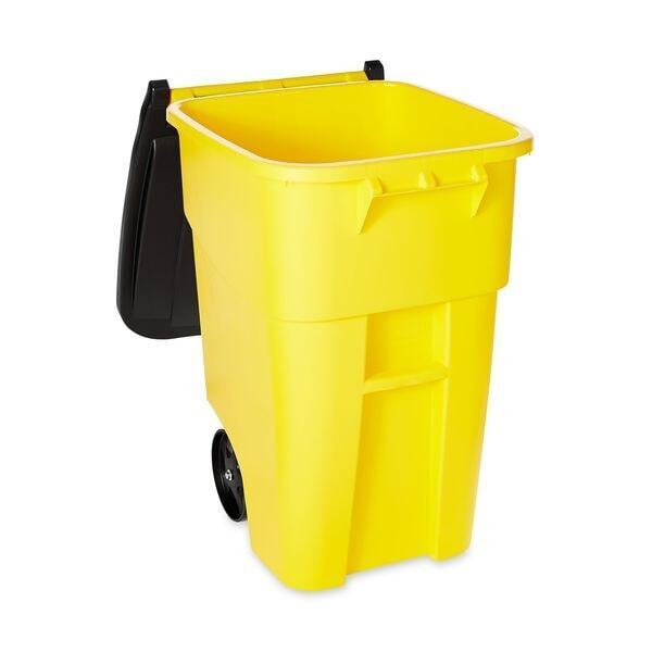 ny Rubbermaid Commercial Fg9w2700yel 50 Gal rektangulær skraldespand, gul, 24 tommer