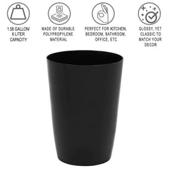 Small trash can - 1.58 gallon open top trash can, compact trash can 07FC0E-D4 - KOEEK