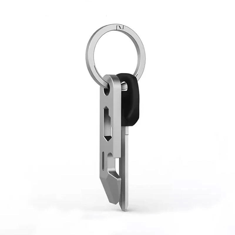 EDC Mini Titanium Alloy Keychain Pry Bar EDC Crowbar Opener Outdoor Multi Tools 07FC0E-D4 - KOEEK
