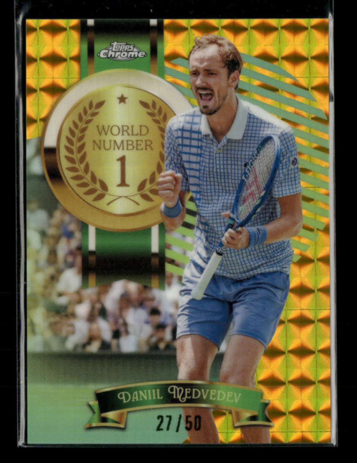 Daniil Medvedev 2026 Topps Chrome World Number 1 Gold Geometric 27/50 [don135 07FC0E-D4 - KOEEK
