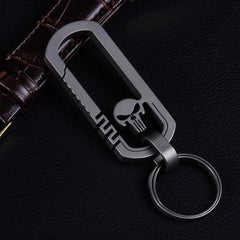 Titanium Alloy Skull Quick Release Hanging Buckle Car Keychain Key Ring EDC Gift 07FC0E-D4 - KOEEK