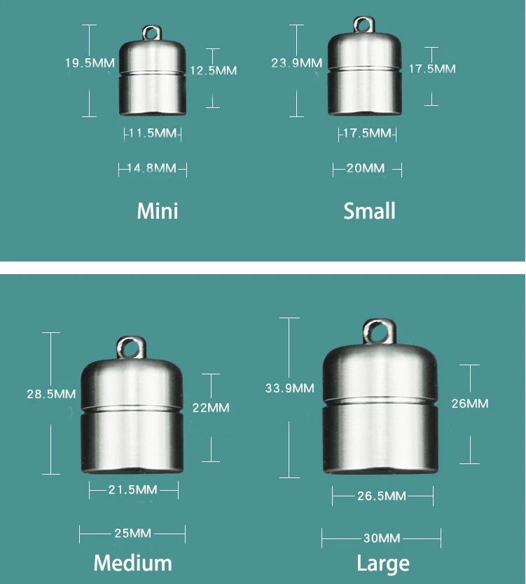 EDC Titanium Multi Tools Waterproof Portable Medicine Bottle Key Pendant Box Set 07FC0E-D4 - KOEEK