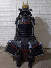 Wearable Japanese Samurai Armor Suit With Helmet Black Set Men Cosplay Custome 07FC0E-D4 - KOEEK