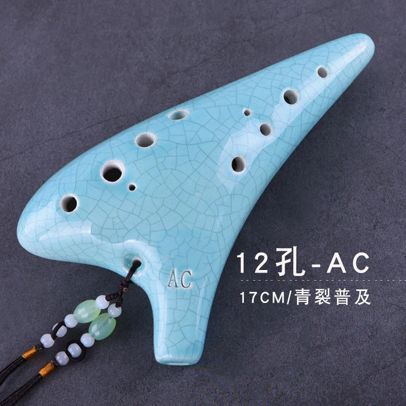 12 Holes Pottery Flute Beginner 12 Holes Ac C Key Professional Playing Pottery 07FC0E-D4 - KOEEK